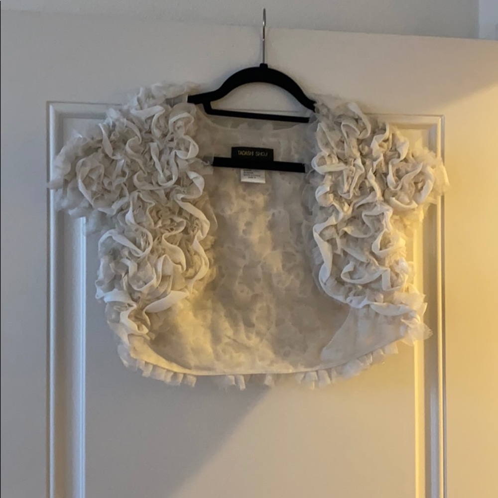 White elegant rose vest